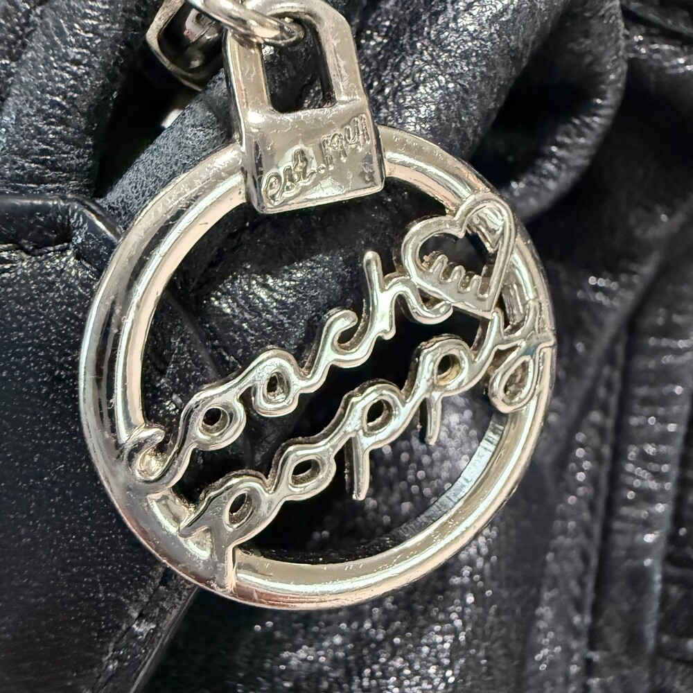 Coach Poppy Black Shoulder Bag M1069‑16374 Mint Condition, Silver Hardware, Rare - Picture 2 of 15